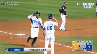 「國防部長」張育成「中職生涯首轟」　2分砲炸裂新莊