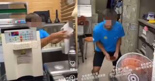 可不可翻版！清心店員「手捧茶凍玩拋接」 網：哪家飲料店正常