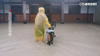 急拉封鎖線！　嘉義八掌溪水溢堤　水漫快速道路