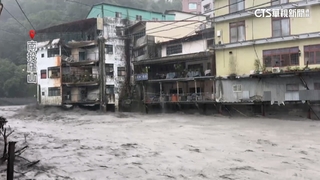 廬山溫泉區溪水暴漲　留守居民無安全疑慮