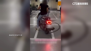 騎士購物中心停車場「燒胎」　破壞地面還嘻笑
