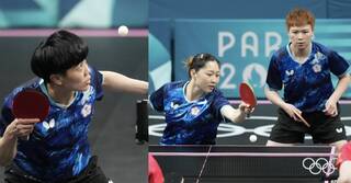 巴黎奧運》桌球女團不敵中國 遭直落三止步8強