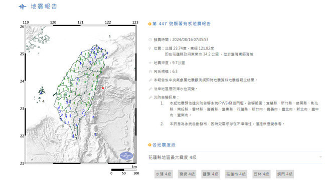 今早規模6.3地震全台有感 氣象署：3天內留意餘震 | 華視新聞