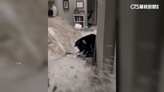 美猶他州「百年洪水」　積水如瀑布灌入地下室