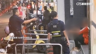 一中商圈醉男揮雙刀嚇壞民眾　警掏電擊槍制伏