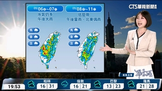 水氣偏多  午後防局部大雨  沿海留心長浪