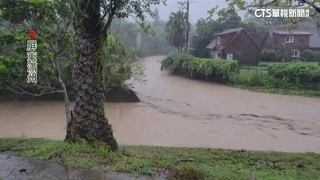 山陀兒挾暴雨　滿州知名渡假村路面成泥流