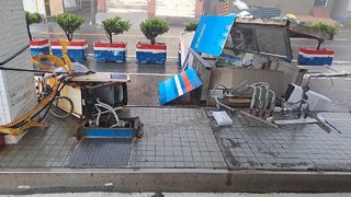 山陀兒襲台　小琉球加油站機台被「連根拔起」居民嚇呆：天佑琉球
