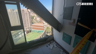 颱吹破14樓玻璃！　高雄文藻大學「慘如被轟炸過」