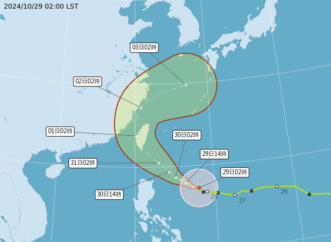 「康芮」增強至中颱！暴風侵襲率「16地破90%」 這3天雨最大 | 華視新聞