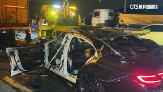 國道追撞車禍「車頭全爛」　駕駛送醫不治