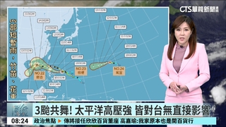3颱共舞！　太平洋高壓強　皆對台無直接影響