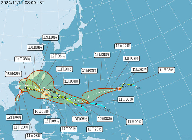 「史上首次11月有4颱並存」　準天兔颱風將生成 是否影響台灣週四是關鍵 | 華視新聞