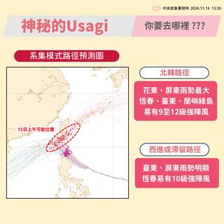 天兔難捉摸「有滯留不動或登陸台灣」狀況　氣象署揭颱風2路徑對台影響