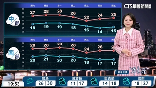 東北季風影響　北東濕涼.中南部早晚涼