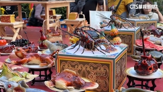 清醮開葷超澎派　「烏魚子」鳳凰展翅.「魷魚乾」雄獅鬃毛