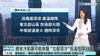 水氣增！北.東部轉濕冷　中南部高溫29度