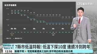 7縣市低溫特報！　低溫下探10度.連續冷到跨年