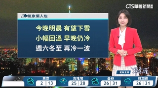大陸冷氣團影響天氣寒冷　各地雲量偏多並有降雨機會