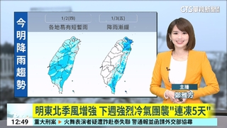 明東北季風增強　下週強烈冷氣團襲"連凍5天"