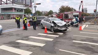 台中奪命車禍！闖紅燈對撞「車墜15米高橋下」1女亡