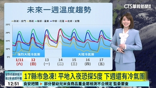 17縣市急凍! 平地入夜恐探5度 下週還有冷氣團