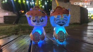 鹿港提燈「小鹿」轉頭變「財神」　民眾冷夜排隊搶拿