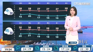 大陸冷氣團與南方雲系　各地偏涼防較大雨勢