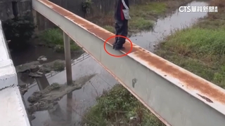 跑酷玩家馬路衝刺躍橋　警：已經觸法可開罰