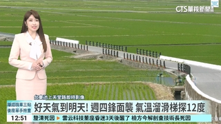 好天氣到明天！ 週四鋒面襲 氣溫溜滑梯探12度