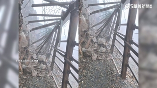 玉山步道「風口鐵柵欄」塌陷　籲山友戴岩盔改道通行