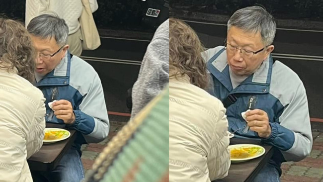 「柯文哲」在路邊用餐？　照片引2.1萬人朝聖 前攝影官也喊「很像」 | 華視新聞