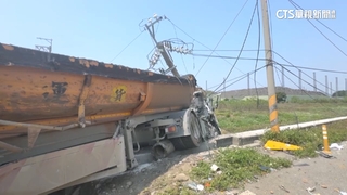 砂石車撞台電工程車1死3傷　電桿斷裂千戶一度停電
