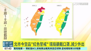 北市今空品「紅色警戒」　環局籲戴口罩.減少外出