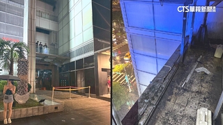 嚇！女躲雨遭玻璃欄杆砸中頭手縫10針　業者致歉：將補償.慰問