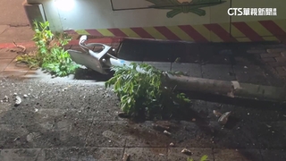 國光駕駛疑身體不適　撞人行道路樹乘客驚嚇