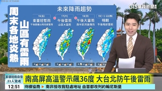 南高屏高溫警示飆36度 大台北防午後雷雨