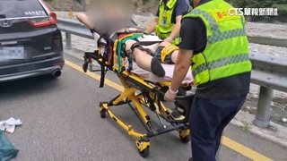 中橫便道5kg落石砸破擋風玻璃　男大腿受傷