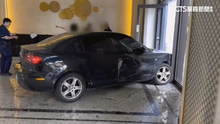 爛醉父抱3歲兒開車撞大廳　事發後躲工地落網