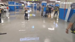 雨彈炸高雄！　車站地下停車場積水溼答答