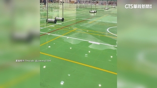 球場積水.電梯間變瀑布　成功高中：機械故障