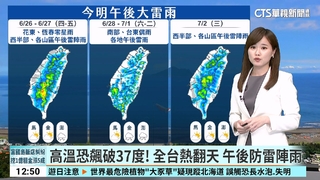 高溫恐飆破37度！　全台熱翻天 午後防雷陣雨