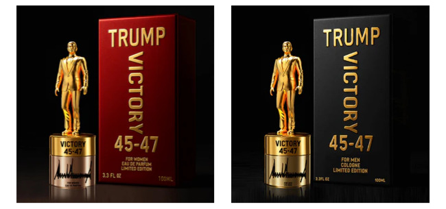 川普賣香水！發文推銷「勝利 45-47」　香水瓶身竟是「金色川普雕像」 | 華視新聞
