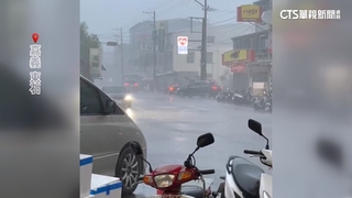 嘉義平均風速達6級！狂風猛灌　餐廳急拉鐵門收桌椅