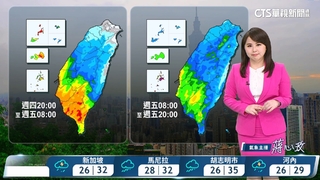 中南部仍須防範大雨或豪雨　午後注意雷陣雨