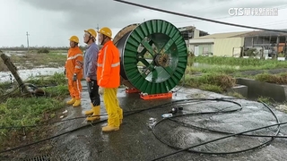 嘉義沿海修復電桿工程大　台電「拉地面電纜」救急