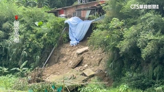 豪雨致災！　北埔民宅邊坡崩塌　危及15戶住家