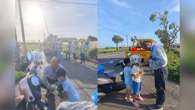 七天沒見面！孩子追搶修現場與台電爸短暫重逢　感動全場 | 華視新聞