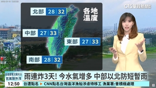 雨連炸3天！今水氣增多　中部以北防短暫雨