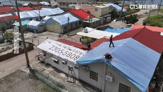 空拍實錄！　台南萬戶屋頂毀損　七股災區帆布蓋屋